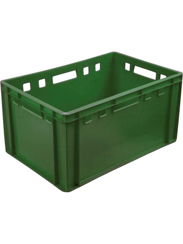 Ящик п/э 600х400х300 сплошной Е3 зеленый арт.210