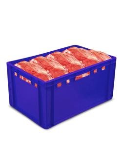 Ящик п/э 600х400х300 сплошной, Е3 цв. Синий арт.210