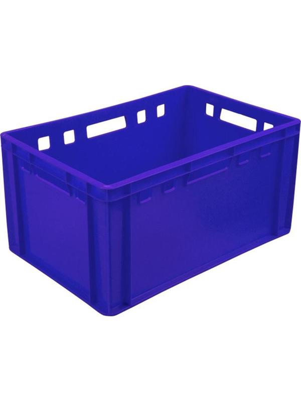 Ящик п/э 600х400х300 сплошной, Е3 цв. Синий арт.210