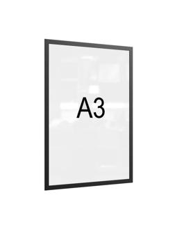 Рамка магнитная настенная Attache А3 ПЭТ, черная,