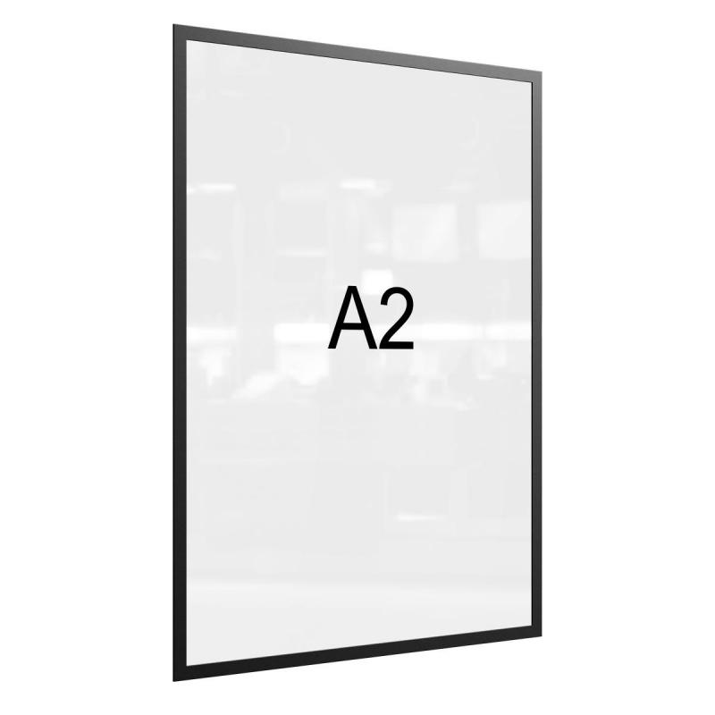 Рамка магнитная настенная Attache А2 ПЭТ, черная,