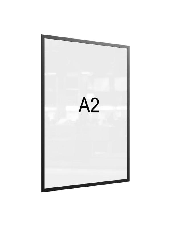 Рамка магнитная настенная Attache А2 ПЭТ, черная,