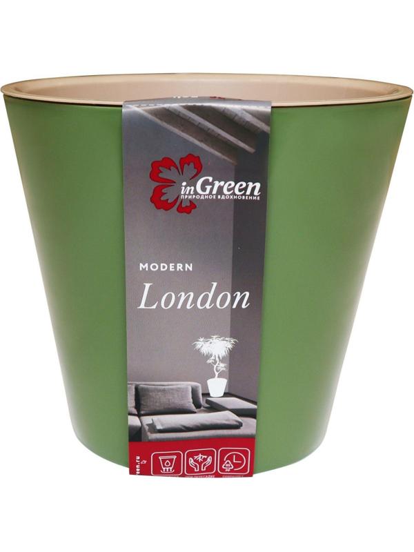 Горшок для цветов London 230 мм, 5л оливковый ING6206ОЛ