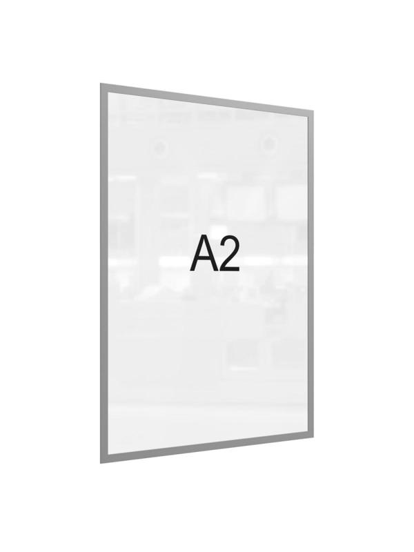 Рамка магнитная настенная Attache А2 ПЭТ, серая, 5