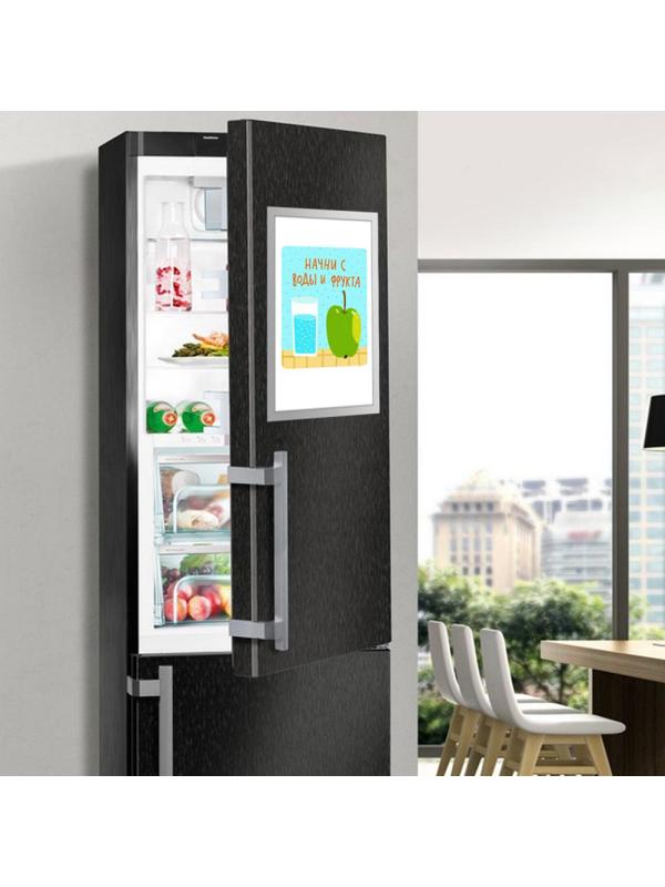 Рамка магнитная настенная Attache А2 ПЭТ, серая, 5