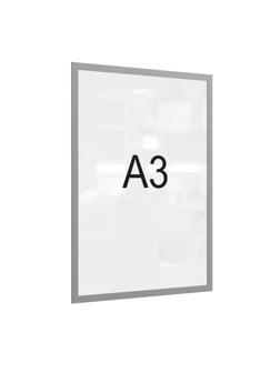 Рамка магнитная настенная Attache А3 ПЭТ, серая, 5