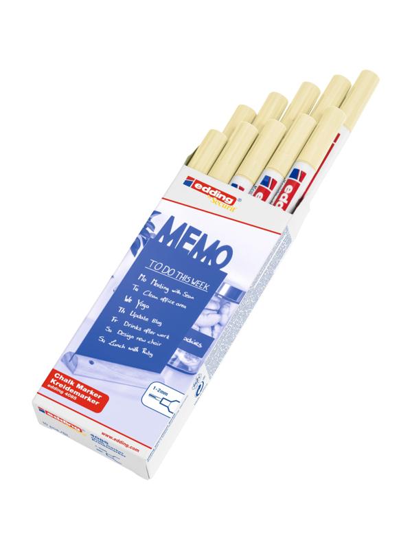 Маркер меловой edding 4085/135. 1-2 мм. Пастельный желтый