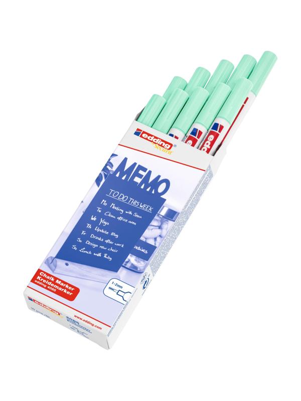 Маркер меловой edding 4085/137. 1-2 мм. Пастельный зеленый