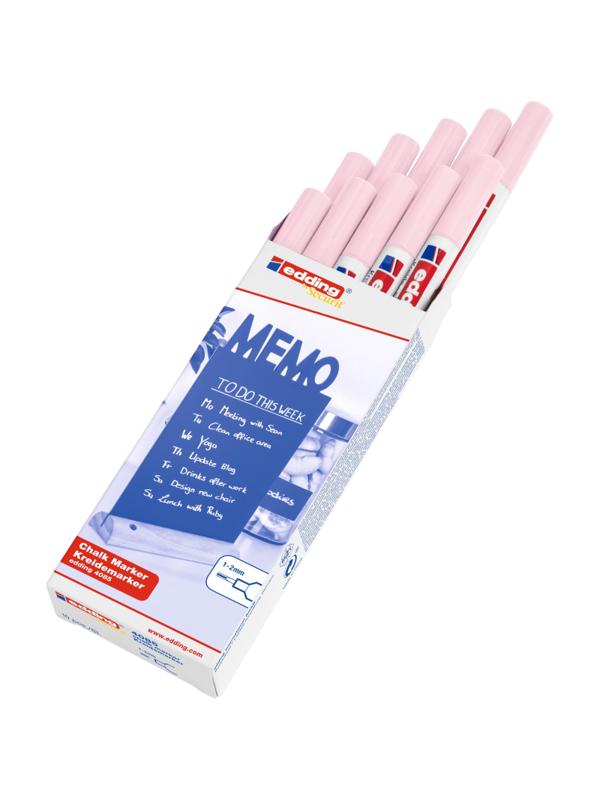 Маркер меловой edding 4085/138. 1-2 мм. Пастельный розовый