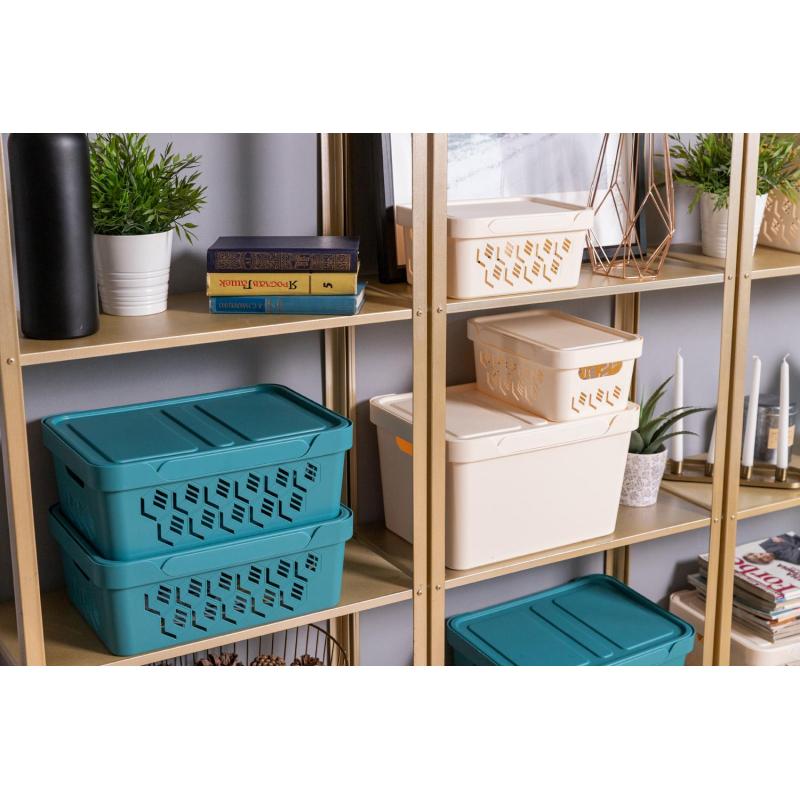 Контейнер для хранения 380х276х220 ММ, 18Л светло серый