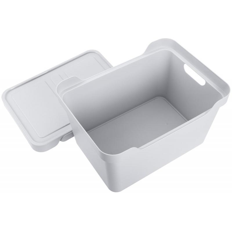 Контейнер для хранения 380х276х220 ММ, 18Л светло серый