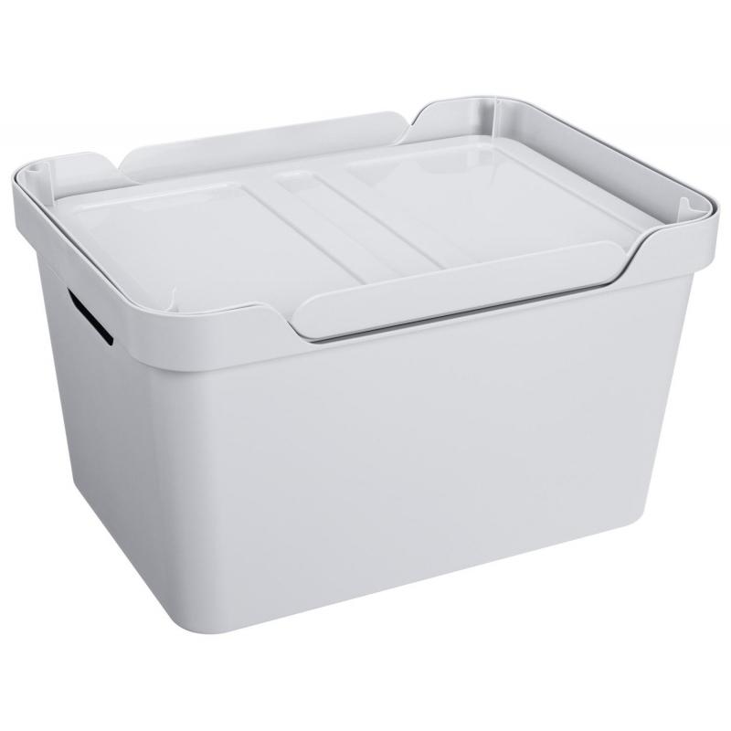 Контейнер для хранения 380х276х220 ММ, 18Л светло серый