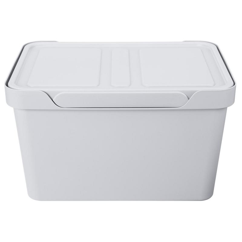 Контейнер для хранения 380х276х220 ММ, 18Л светло серый