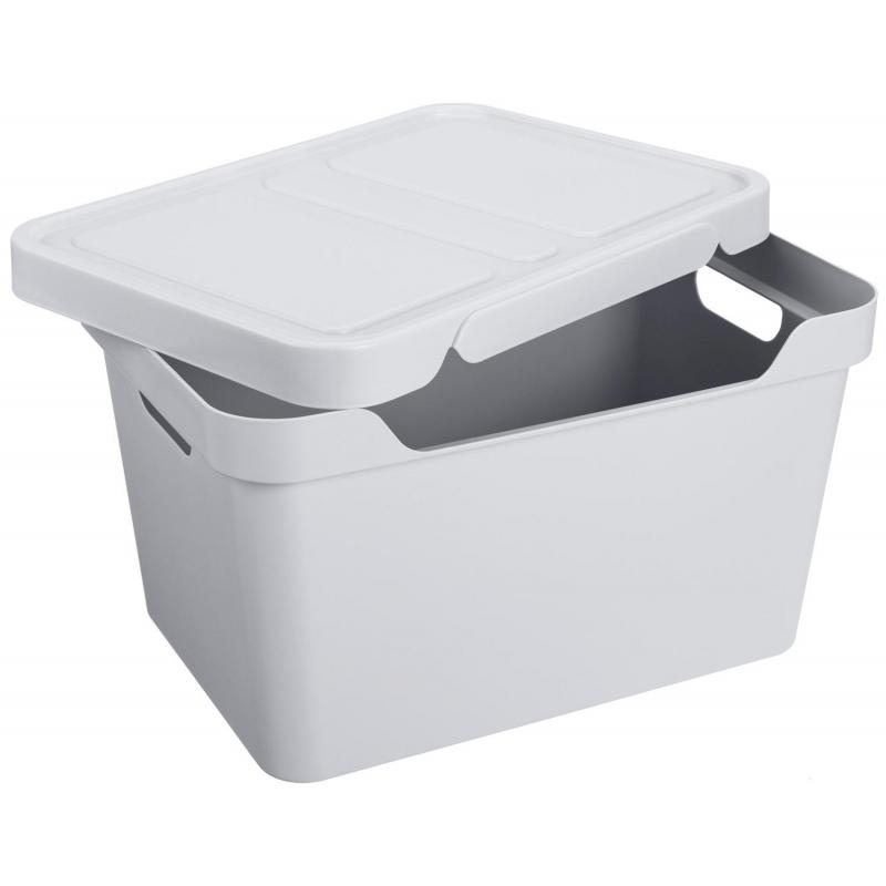 Контейнер для хранения 380х276х220 ММ, 18Л светло серый