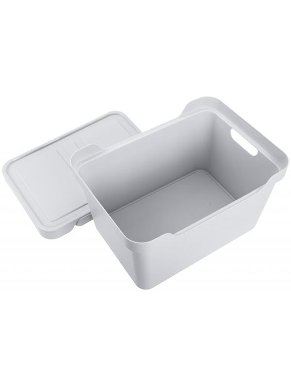 Контейнер для хранения 380х276х220 ММ, 18Л светло серый