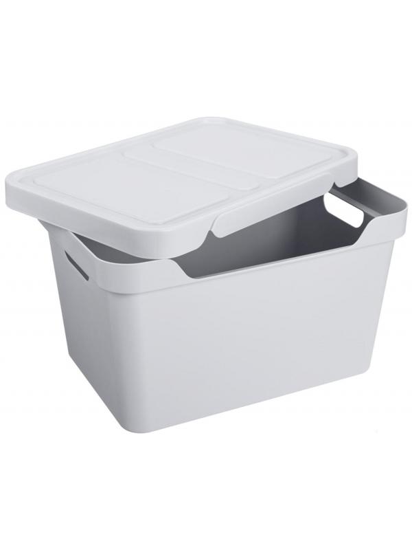 Контейнер для хранения 380х276х220 ММ, 18Л светло серый