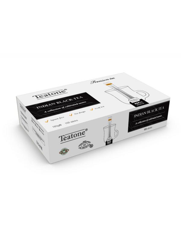 Чай черный индийский TEATONE в металл.стике, 100шт/уп. 1246