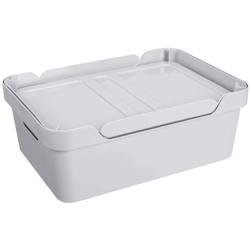 Контейнер для хранения 380х276х140 ММ, 12Л светло серый