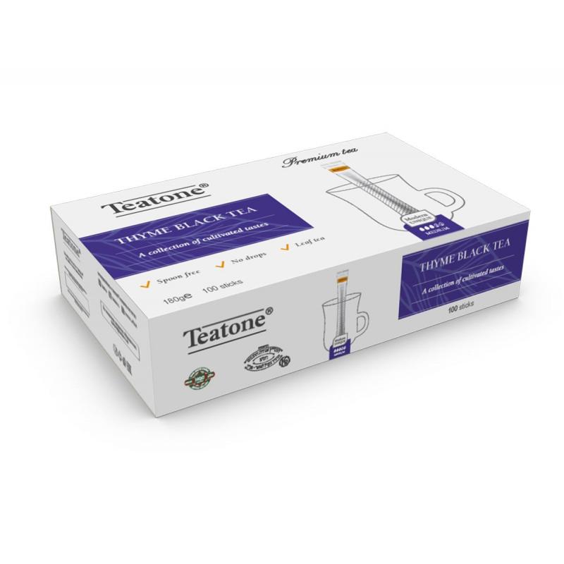 Чай Аромат чабреца TEATONE черный в металл.стике, 100шт/уп. 198