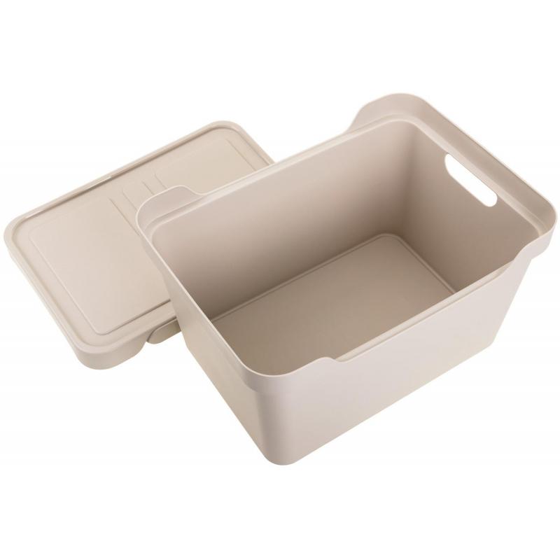 Контейнер для хранения 380х276х220 ММ, 18Л светло бежевый 