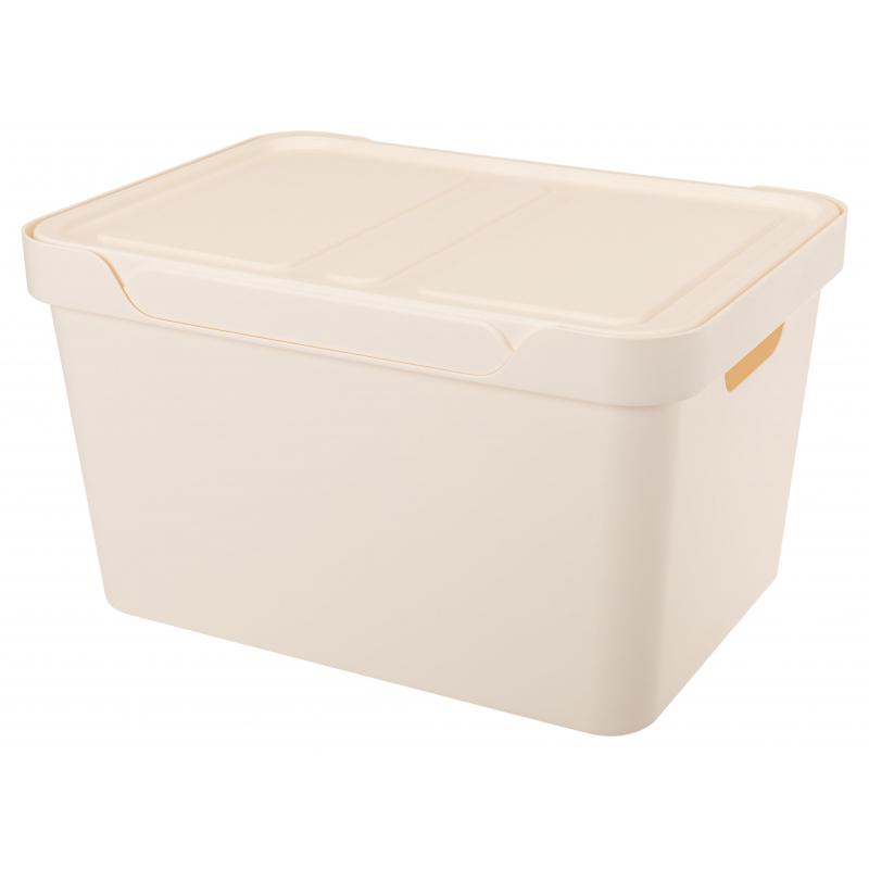 Контейнер для хранения 380х276х220 ММ, 18Л светло бежевый 