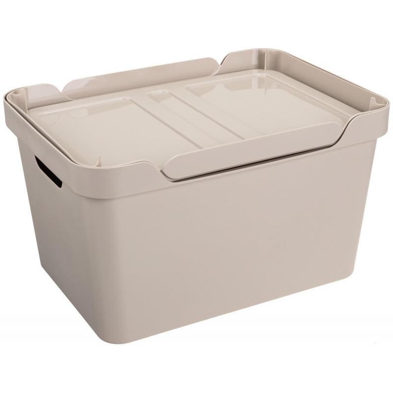 Контейнер для хранения 380х276х220 ММ, 18Л светло бежевый 