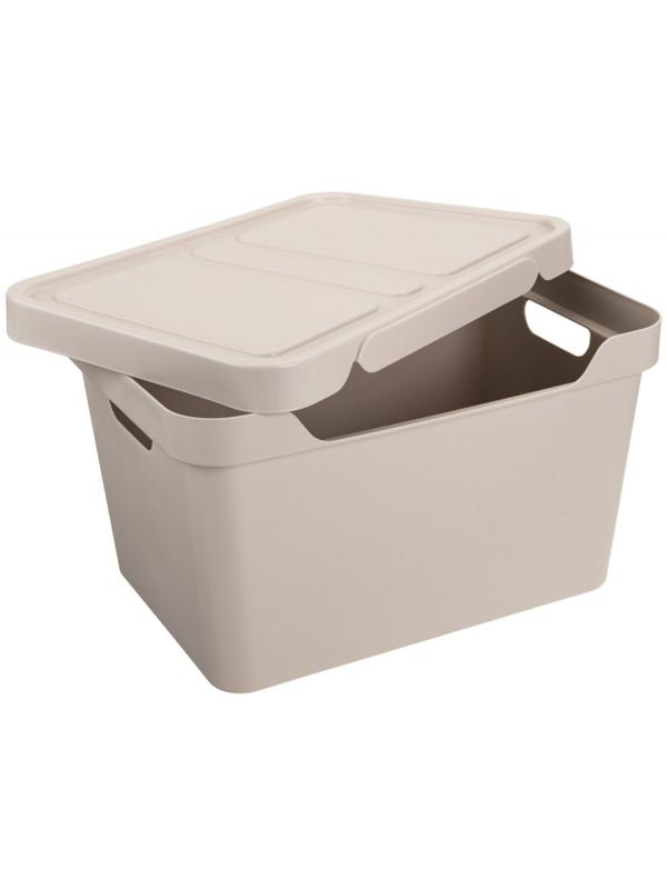 Контейнер для хранения 380х276х220 ММ, 18Л светло бежевый 