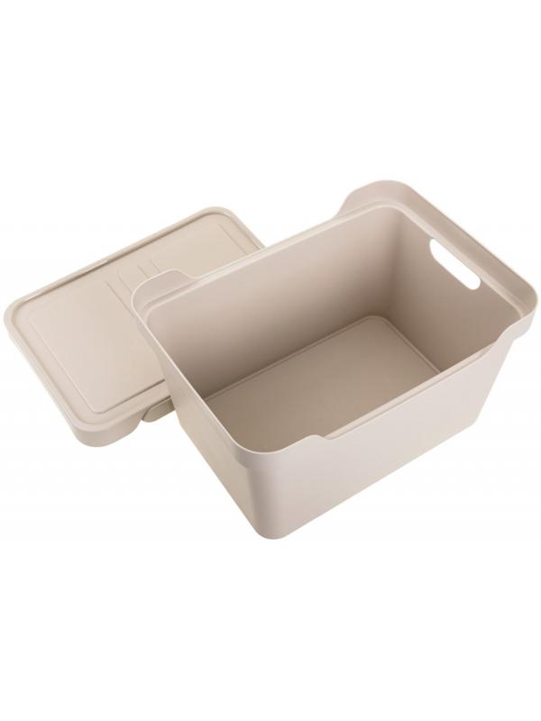 Контейнер для хранения 380х276х220 ММ, 18Л светло бежевый 