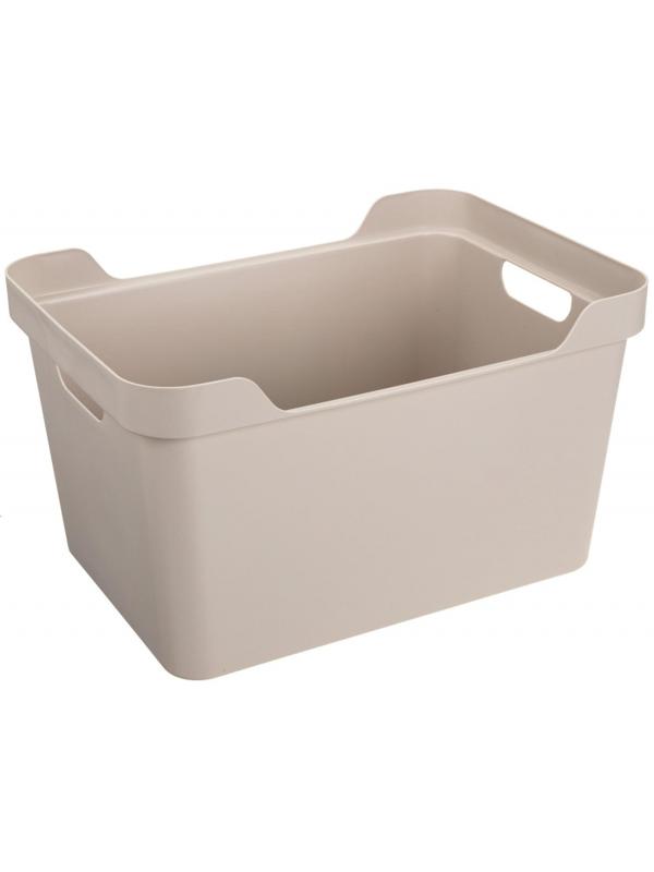 Контейнер для хранения 380х276х220 ММ, 18Л светло бежевый 