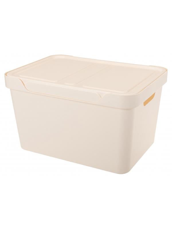 Контейнер для хранения 380х276х220 ММ, 18Л светло бежевый 
