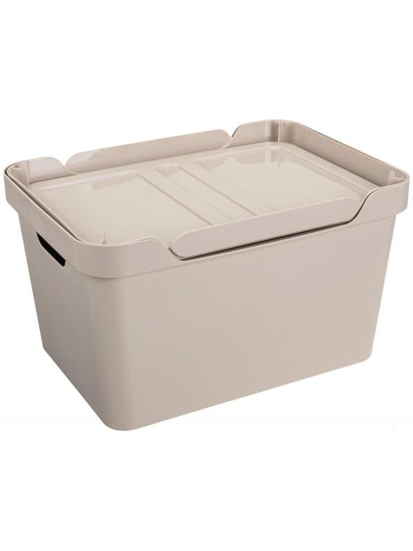 Контейнер для хранения 380х276х220 ММ, 18Л светло бежевый 