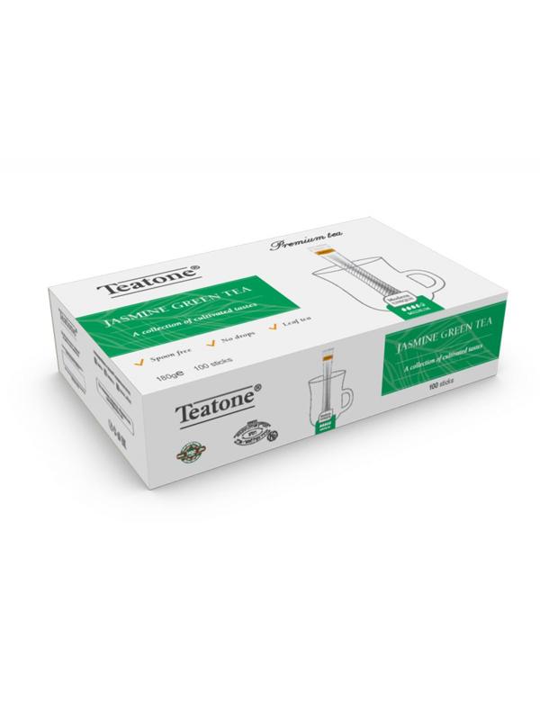 Чай зеленый с ароматом жасмина TEATONE в металл.стике, 100шт/уп. 1242