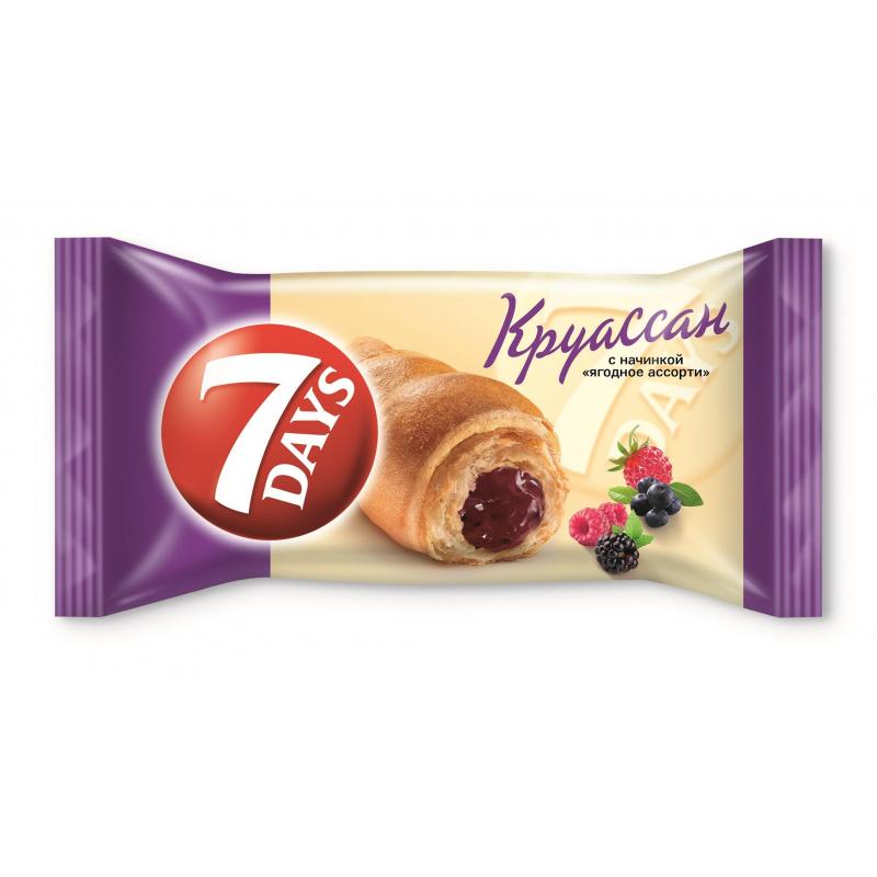 Круассан 7DAYS с начинкой ягодное ассорти,65г