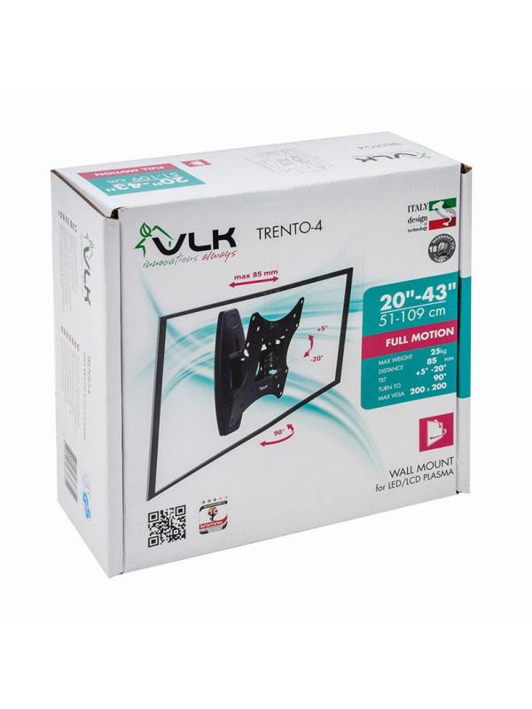 Кронштейн VLK TRENTO-4, TV 20-43, настенный, наклонно-поворотный, чер