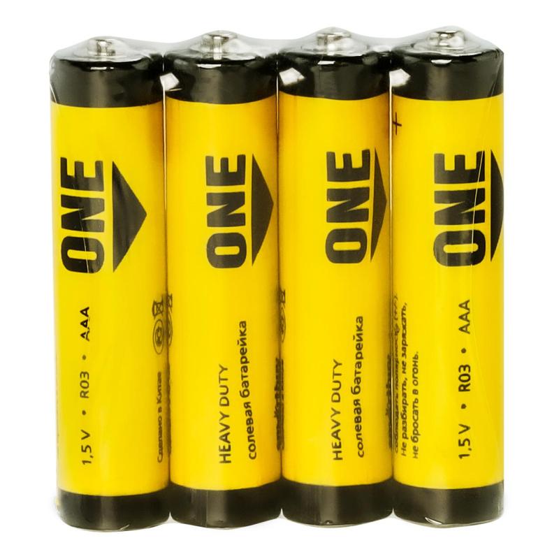 Батарейка Smartbuy AAA солевая ONE R03/4S (60/600) (SOBZ-3A04S-Eco) 4шт
