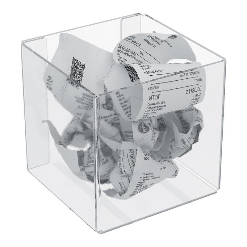 Подставка для чеков 100х100х100мм, ПЭТ-А 2мм