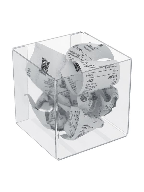 Подставка для чеков 100х100х100мм, ПЭТ-А 2мм