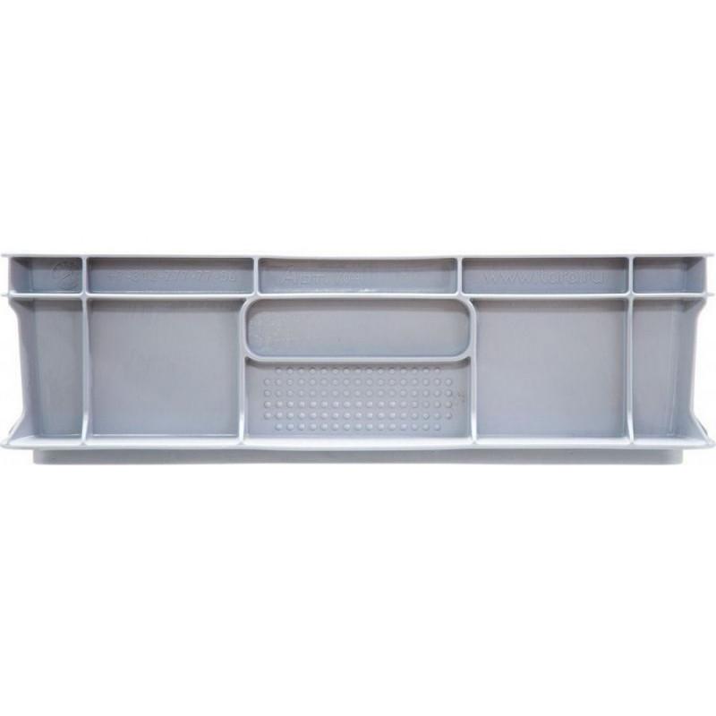 Ящик п/э 600x400x120 мм сплошной без ручек серый 704.03.02