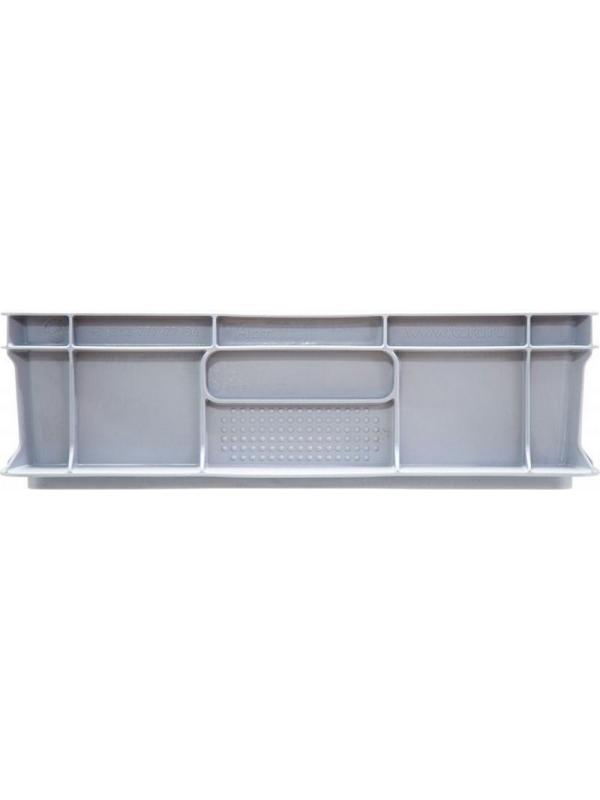 Ящик п/э 600x400x120 мм сплошной без ручек серый 704.03.02