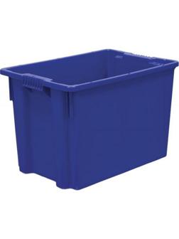 Ящик п/э 600х400х400 сплошной цв. синий арт.605