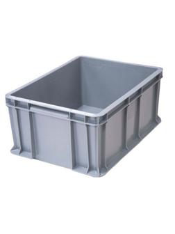 Ящик п/э 400х300х180 мм сплошной с внешней ручкой серый арт.702.03.02
