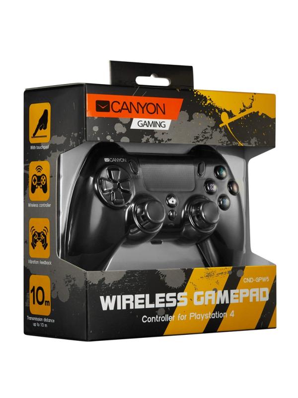 Геймпад беспроводной (PS4) CANYON (CND-GPW5), черный
