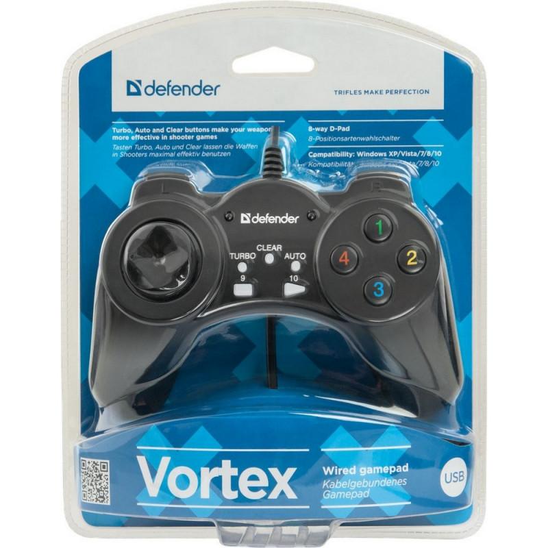 Геймпад проводной (PC) Defender Vortex USB (64249), черный