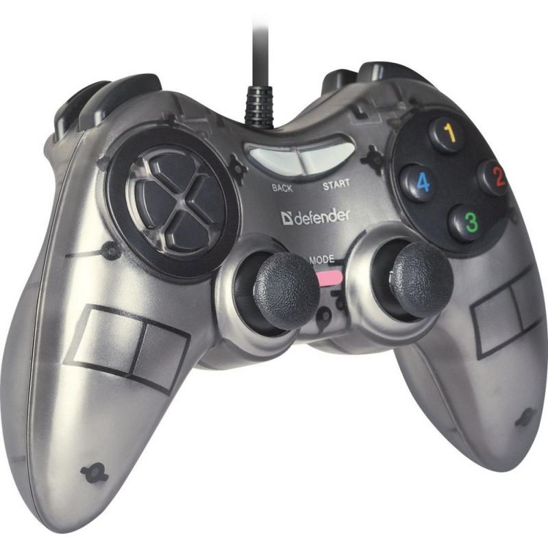 Геймпад проводной (PC) Defender Zoom USB Xinput (64244), серый