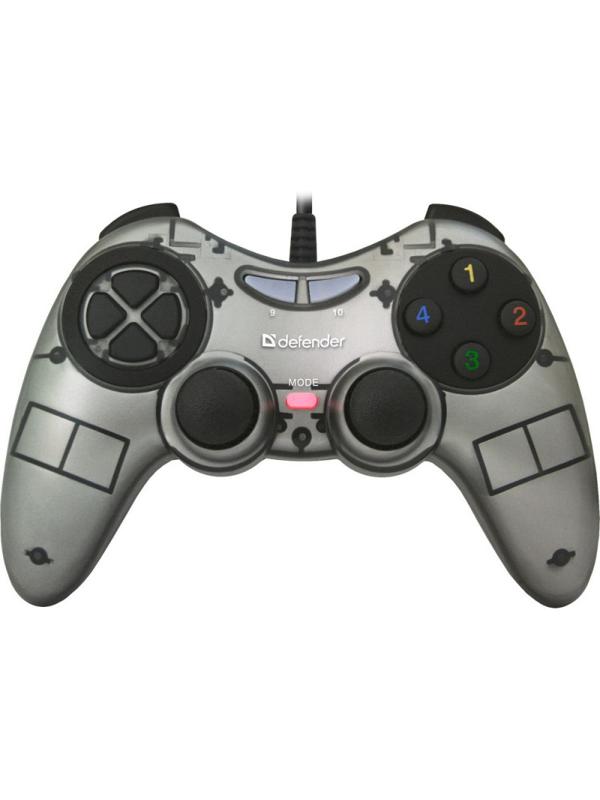 Геймпад проводной (PC) Defender Zoom USB Xinput (64244), серый
