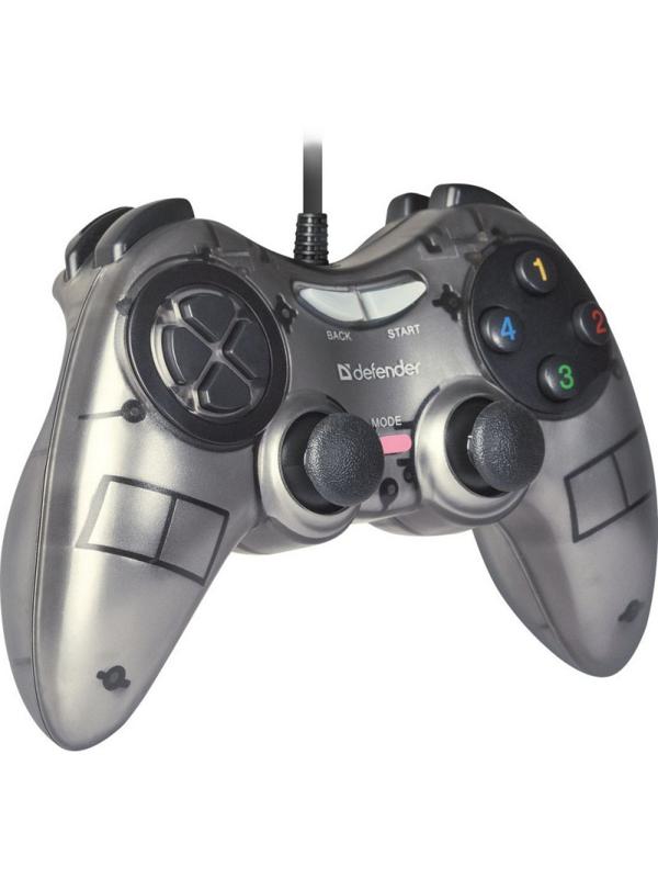 Геймпад проводной (PC) Defender Zoom USB Xinput (64244), серый