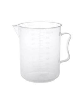Стакан (мензурка) с ручкой, градуир.п/п 1000мл 25шт./уп 11000105