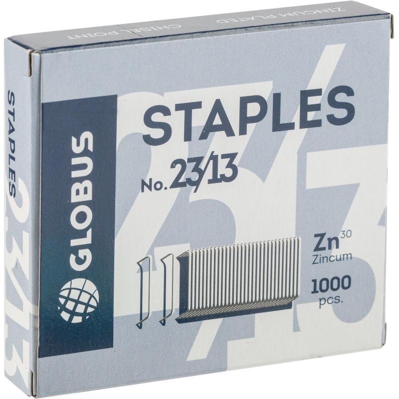 Скобы для степлера №23/13 Глобус С23/13-1000 оцинкованные 1000 шт/уп