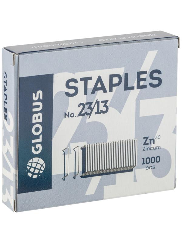 Скобы для степлера №23/13 Глобус С23/13-1000 оцинкованные 1000 шт/уп