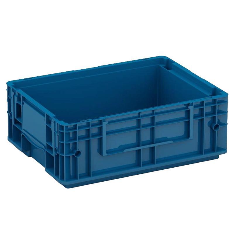 Ящик сплошной  (RL-KLT 4147)396х297х147,5 синий дно с отверстиями